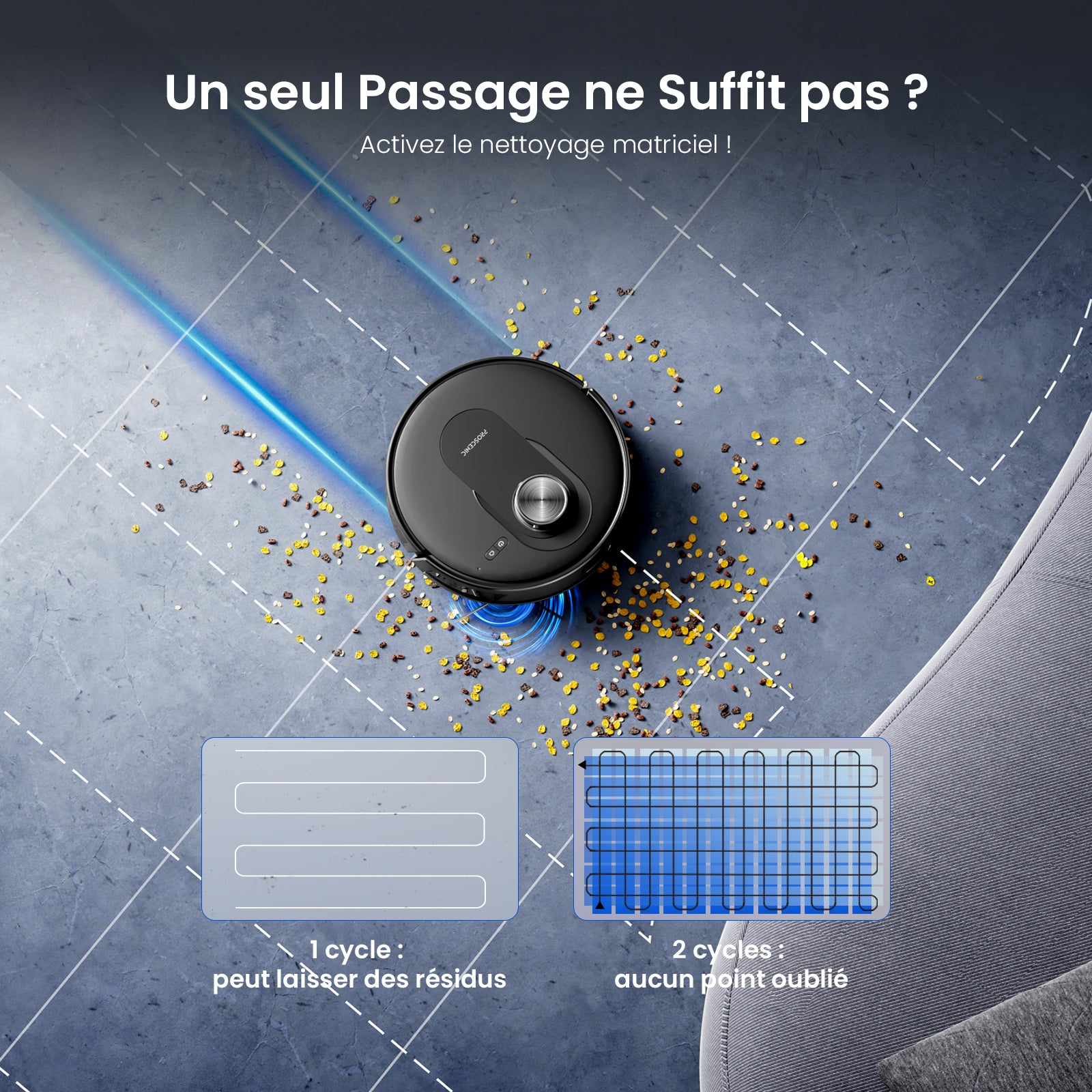 Aspirateur Robot avec Vidage Automatique - Proscenic Q8 Max+ 8000Pa