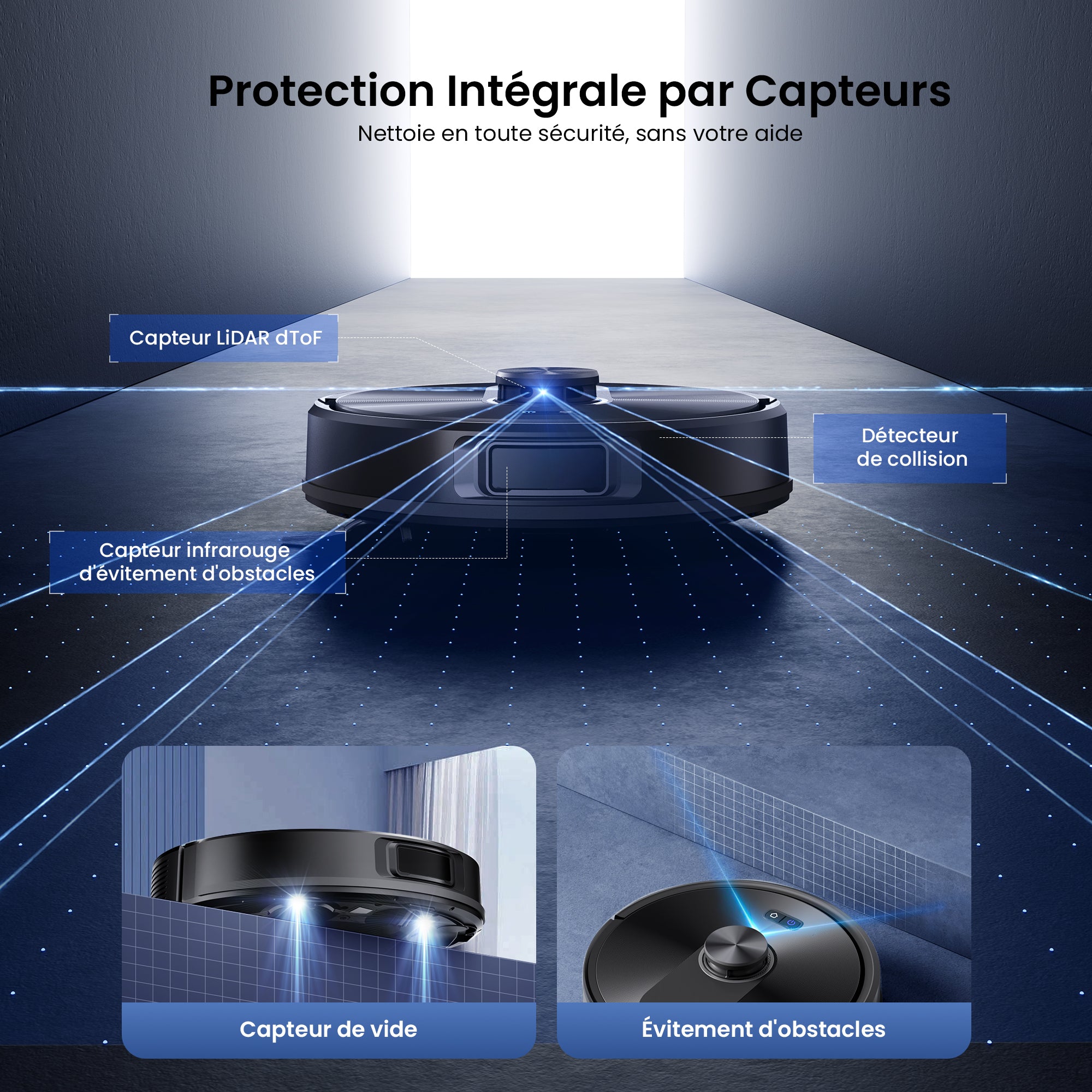 Proscenic Q10 Aspirateur Laveur Version Améliorée