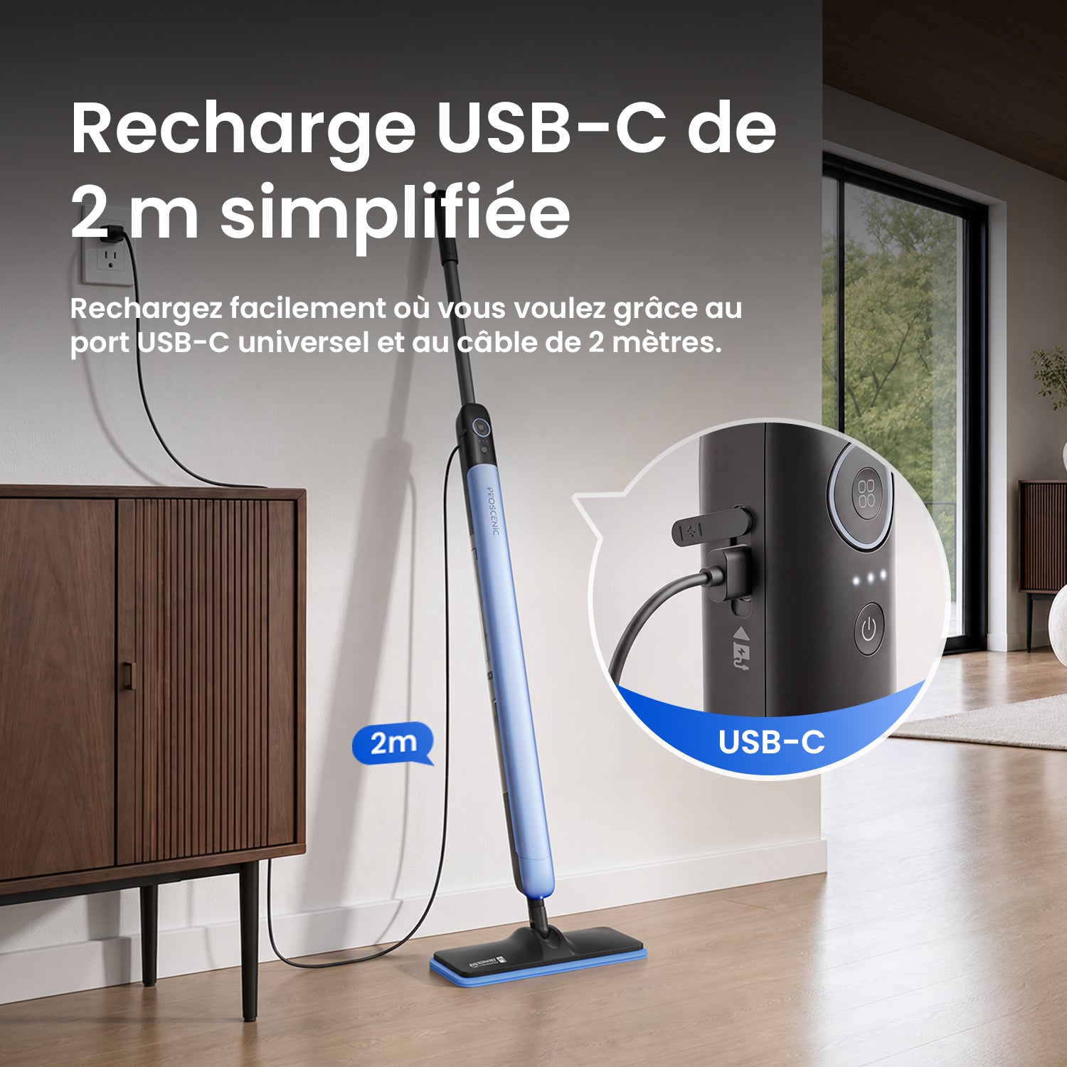 Nouveauté – Proscenic GoMop Balai laveur électrique