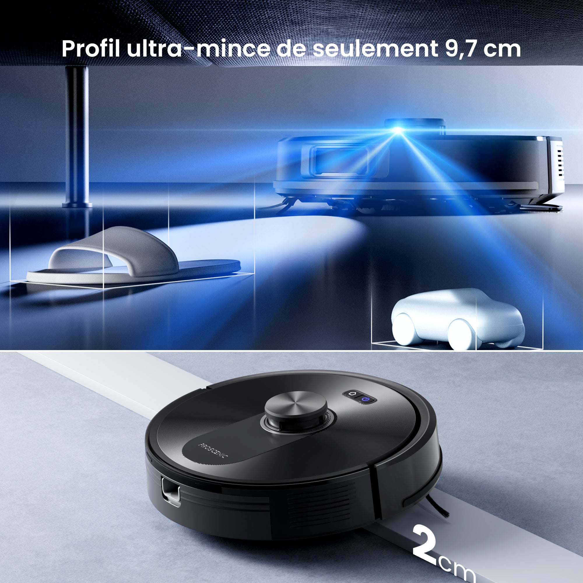 Proscenic Q10 Aspirateur Laveur	Version Améliorée