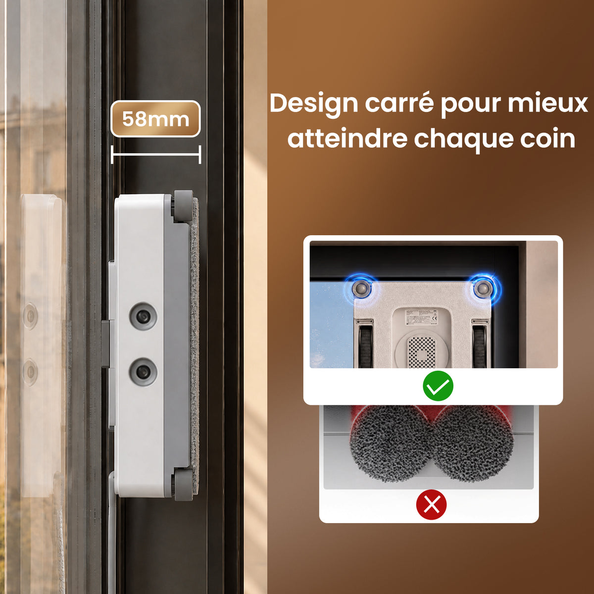 Proscenic W10 Pro Robot Lave-Vitres