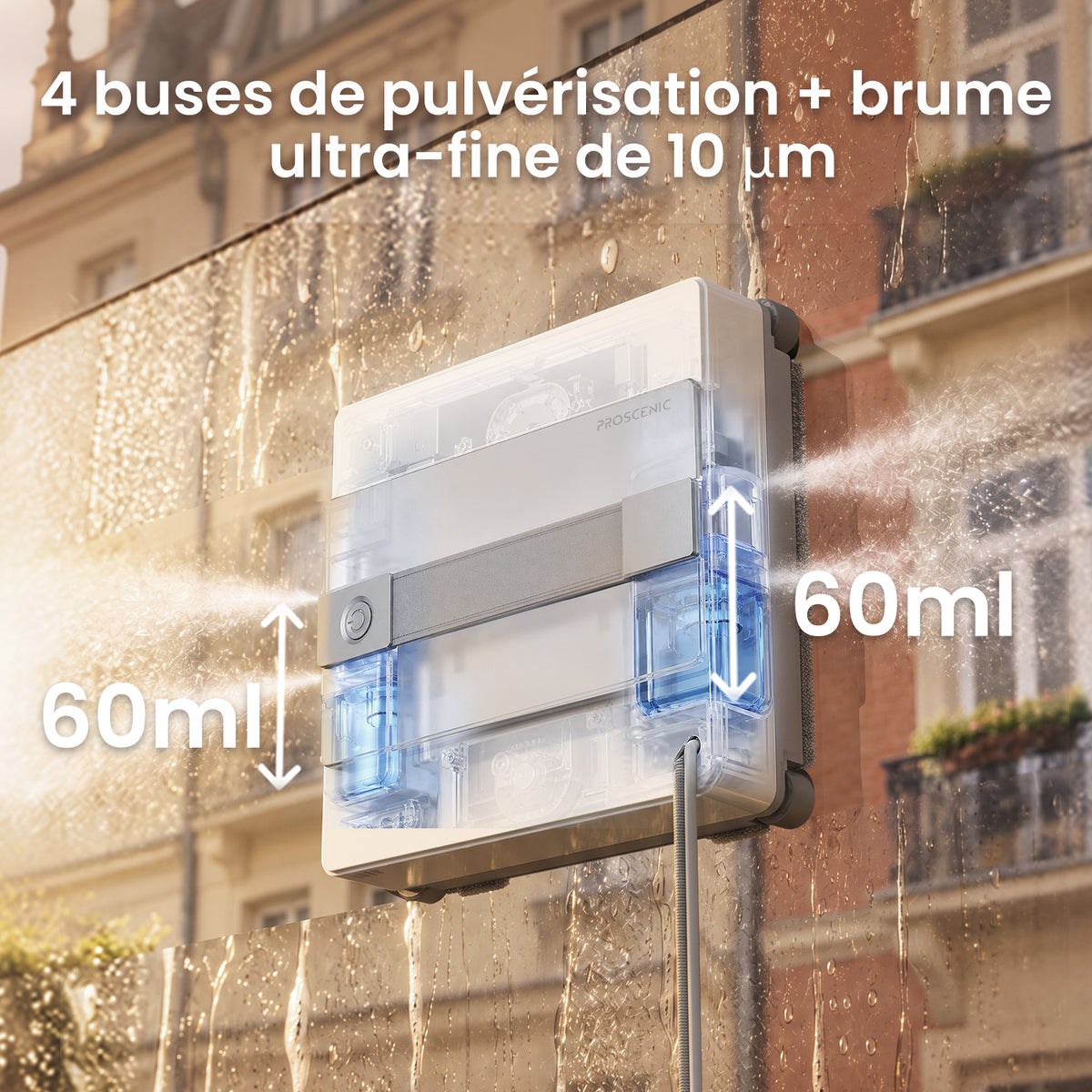Proscenic W10 Pro Robot Lave-Vitres